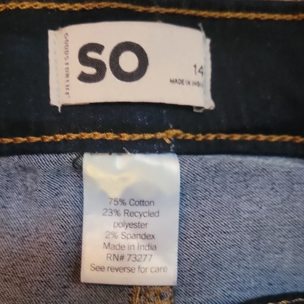 SO Dark Blue Mid Rise Pull-on Jeggings SIZE 14